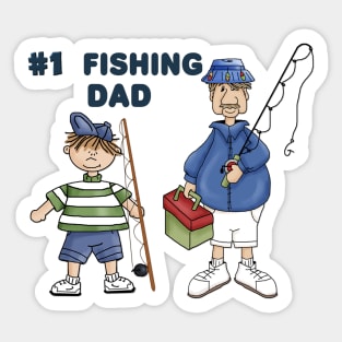 Number #1 Fishing Dad Sticker